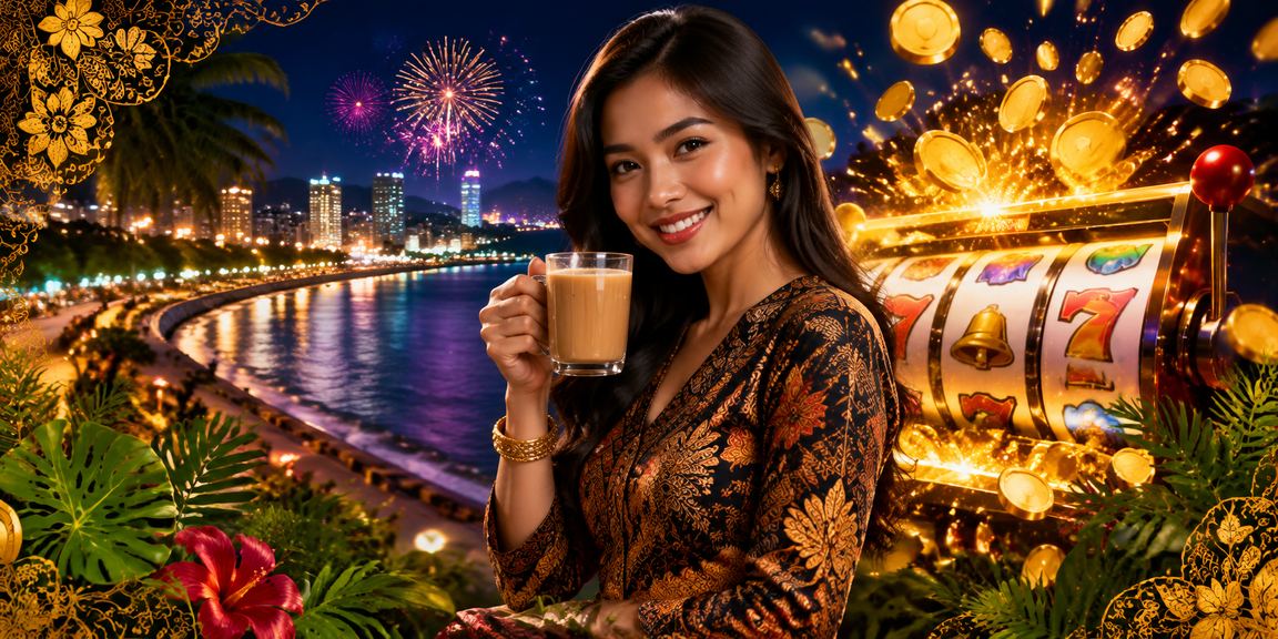 Suasana permainan slot jackpot dengan motif batik khas Penang